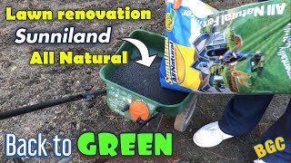 Fascinating All Natural Alternative Fertilizer Called Sunniland Lawn renovation project [upl. by Cleti]