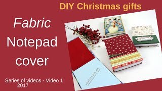 DIY fabric notepad cover and how to use corner miter tool [upl. by Kiah]