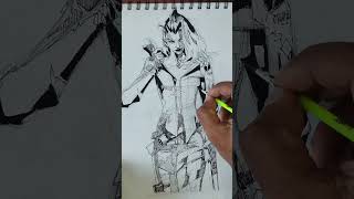 VALORANT FADE  Ink sketch of Hazal Eyletmez  inksketchpendrawingdrawinginkarttutorial [upl. by Gibert]