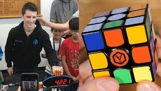 Feliks Insanely Efficient 422 World Record Solve [upl. by Cirri342]