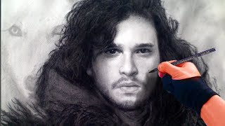 Epic Jon Snow  Game of Thrones Art Drawing  FREE Art Tutorials link in desc [upl. by Savage963]