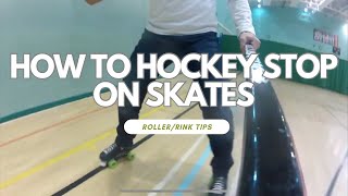 How to Hockey Stop on Quad Skates For Roller Derby [upl. by Eniamerej712]