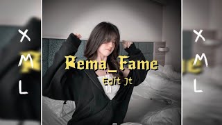 Rema fame lyrics video xml free on description👇👇 below [upl. by Ahsennek]