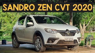 Avaliação Renault Sandero Zen CVT 16 2020 É econômico O câmbio presta Detalhes e opinião sincera [upl. by Fransen]