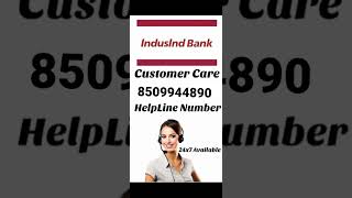 IndusInd Bank customer care number IndusInd Bank toll free number call now [upl. by Codel197]