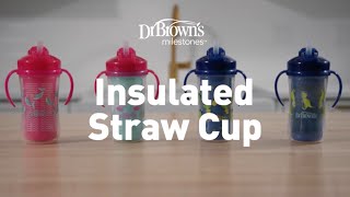 Dr Brown’s Milestones™ Insulated Straw Cup The spillproof cup that keeps up with your little one [upl. by Beale]