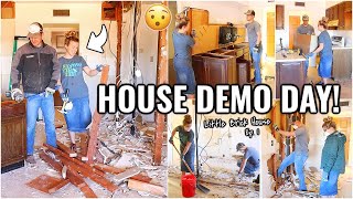 DEMO DAY AT THE RENOVATION HOUSE🏠 HOUSE TO HOME Little Brick House Ep 1 [upl. by Flora]