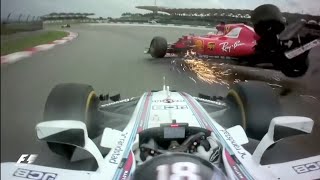 F1 Williams Onboard Crashes [upl. by Ahsi]