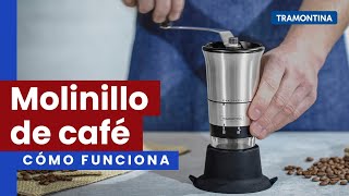 ¿Cómo moler café en el molinillo manual  Tramontina [upl. by Wallach]