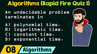 Algorithms  Rapid Fire Quiz 1 [upl. by Virgie]