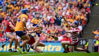 Highlights Clare find extra gear to edge Cork in epic 2024 AllIreland hurling final [upl. by Jakie186]