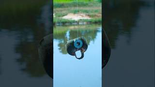 She used a magnet to pick up objects that fell into the water survivalskills outdoors lifehack [upl. by Kathlene40]