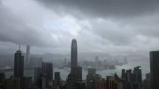 TimeLapse Typhoon quotNangkaquot over Hong Kong [upl. by Akehsat]