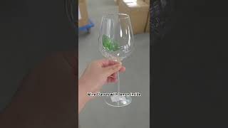 Reusable Wedding Wine Glass High Borosilicate Glass Custom Goblet Wine Glasses with leman inside [upl. by Anoved]