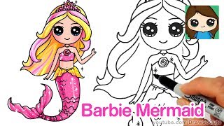 How to Draw Barbie Mermaid Chibi [upl. by Suhpoelc]