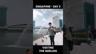 Visiting The MERLION  Singapore 🇸🇬 Day 3 travel singapore merlionsingapore [upl. by Corbet]