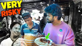 I reviewed EXTREME food around DIDI’s college 😨 HAZRA food tour [upl. by Jepum]