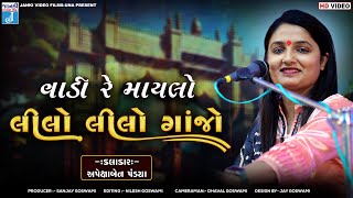 વાડી રે માયલો લીલો લીલો ગાંજો  Apexa Pandya  Vadi Re Maylo Lilo Ganjo  New Gujarati Dayro 2024 [upl. by Yluj]