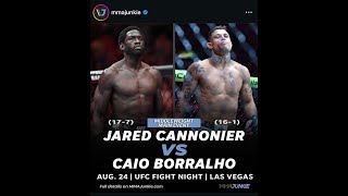 Jared Cannonier vs Caio Borralho UFC Fight NightLas Vegas HighlightsBreakdownPrediction [upl. by Grani837]