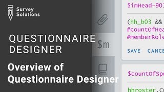 Overview of Questionnaire Designer [upl. by Bleier]