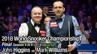 2018 World Snooker Championship Final John Higgins vs Mark Williams Full Match 44 [upl. by Ashlin785]