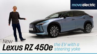 New Lexus RZ 450e walkround – the electric SUV with a steerbywire and a yoke [upl. by Laon]