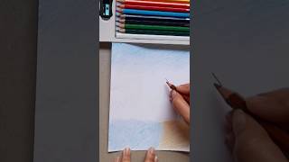 Scenery drawing with pencil color [upl. by Milburr]