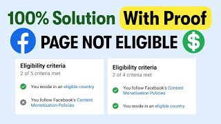 Facebook Page not eligible violation  100 working solution facebook monetization [upl. by Alim536]