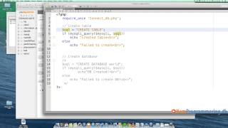 MySQLi tutorial  guide  3  Opret databaser og tabeller [upl. by Zanahs]