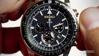 Seiko How To Video Solar Chronograph with Power Reserve Indicator [upl. by Yatnuahs]