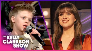 Kelly Clarksons Son Remy Surprises Audience With Frank Sinatra Cover [upl. by Breeze]