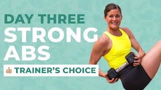 Ab Challenge Day 3 7Minute Strong Abs with Weights My Favorite Ab Exercises [upl. by Micro]