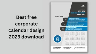 Free Corporate Calendar design 2025 Download  Best free corporate calendar design 2025 download [upl. by Petua885]