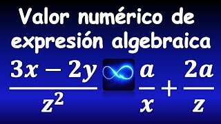 69 VALOR NUMÉRICO de una expresión algebraica Con FRACCIONES [upl. by Amat]