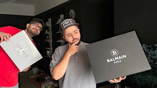 These BALMAIN Sneakers are CRAZY   Unboxing Aj11 Cool Grey’s [upl. by Fassold]