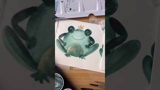 Frösche malen leicht gemacht watercolor watercolortutorial watercolortips kindergarten [upl. by Affrica]