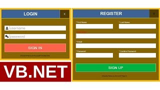 VBNet  How To Create Login And Register Form With MySQL DataBase In VBNet [upl. by Jessalin]