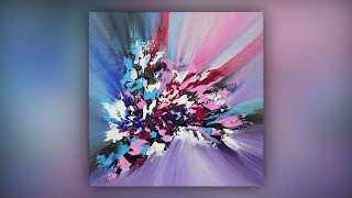 Abstract Art  Painting Technique  Acrylics  Colorful  Demo 014 [upl. by Nohsav]