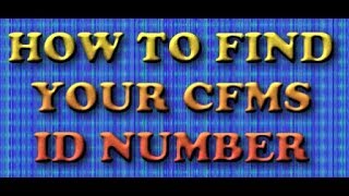 HOW TO FIND YOUR CFMS ID NUMBER AP [upl. by Ecreip]