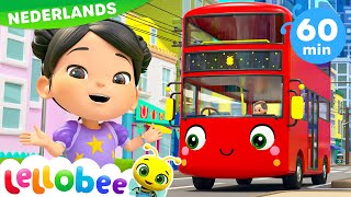 🚍 De wielen van de bus 🚍  Lellobee Nederlands  Kinderliedjes  Leervideos voor kinderen [upl. by Assiralc]