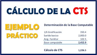 CALCULO DE CTS  Ejemplo y Normativa [upl. by Arihat]