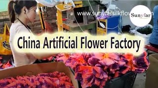 China artificial flower factory artificial flower material supplier artificial greenery showroom [upl. by Mathilda]