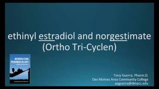 How to pronounce ethinyl estradiol  norgestimate Ortho Tri Cyclen Memorizing Pharmacology [upl. by Yemorej964]