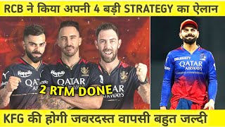 IPL 2025 Rcb made 4 very strong Strategy for ipl 2025 mega auctionrcb updatercb news iplrcb [upl. by Danais436]