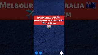 Los Angeles USA 🇺🇸 to Melbourne Australia 🇦🇺 Flight Route ✈️ Timlines QF94 [upl. by Aitnas]