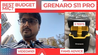 Best Wireless Mic For YouTube Grenaro S11 Pro का पूरा Review microphone techchannel review [upl. by Gaby]