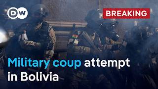 Military coup attempt in Bolivia – President Arce warns of irregular military action  DW News [upl. by Nessah3]