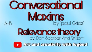 Conversational Maxims  Relevance theory  Pragmaticslinguistics [upl. by Enael95]