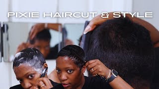 Chopping My Hair Back Off  Pixie Haircut amp Style Vlogtober Day 3 Ayana Abakah [upl. by Philps]