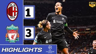 Milan 13 Liverpool Van Dijk Konate amp Szoboszlai finish deserved comebackUEFA [upl. by Rye]